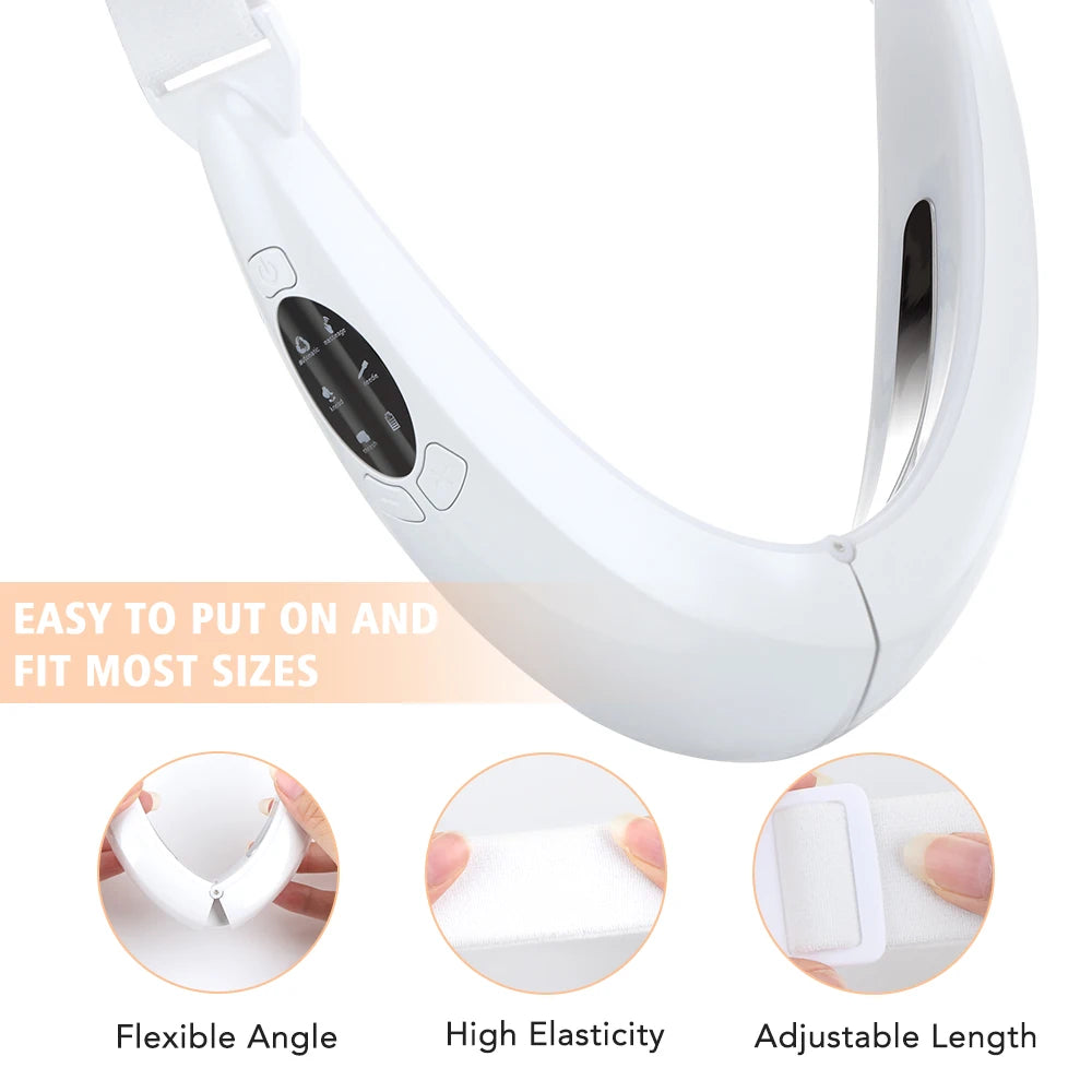 جهاز EMS لحزام رفع الذقن المزدوجة وشد الوجه V-Shape مع تصميم USB قابل للشحن