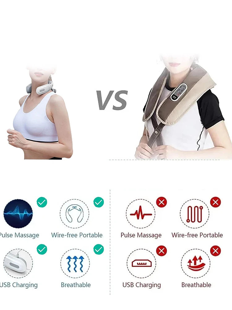 Comparison of two massage devices on a white background