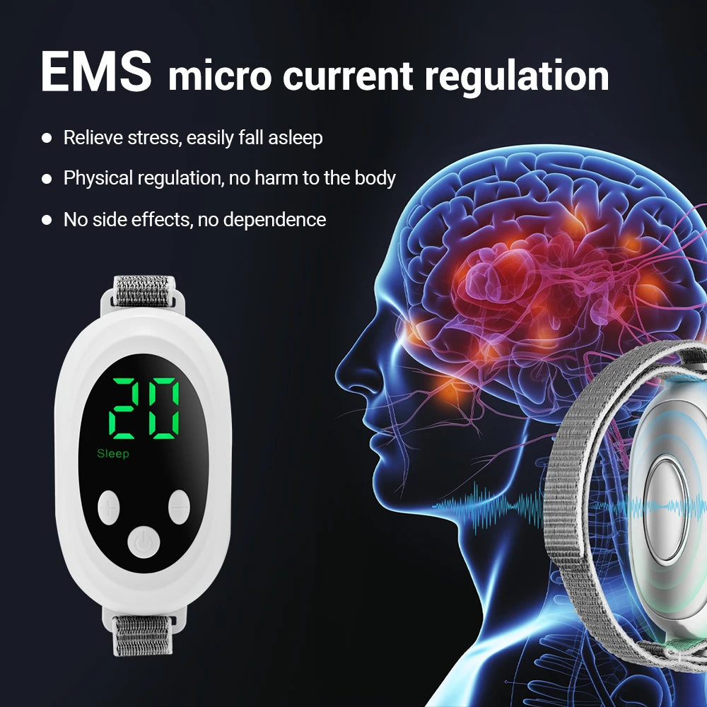 جهاز مساج يدوي بتقنية EMS لمساعدة النوم وتقليل التوتر والقلق