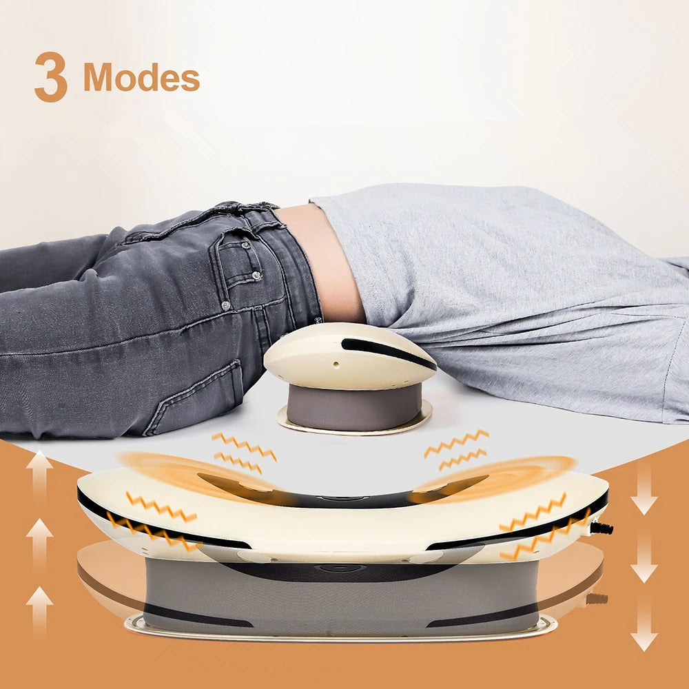 Person using a massage device with '3 Modes' text on a beige background