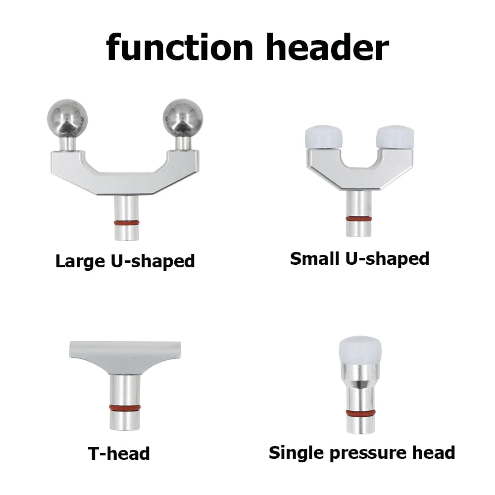 Four different types of U-shaped metal heads labeled 'Large U-shaped', 'Small U-shaped', 'T-head', and 'Single pressure head' on a white background.