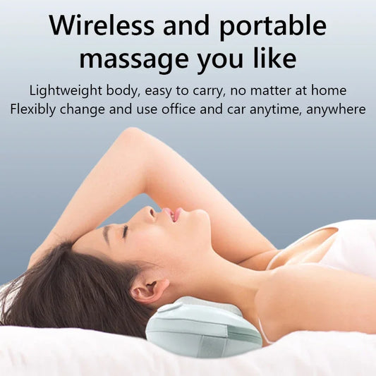 Soothe Neck Massager Cervical Pillow Hot Compress Vibration Massage HealthCare Neck Traction Relax Pillow Spine Support Massager