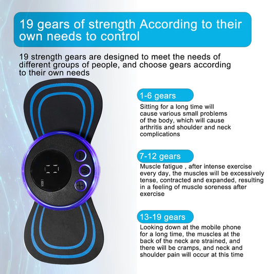 Gizmo with text explaining its use for different health needs