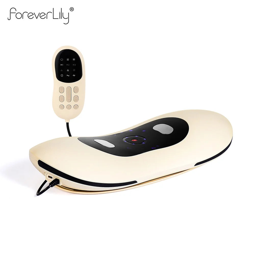 White massage device with remote control on a white background, featuring the brand 'ForeverLily'.