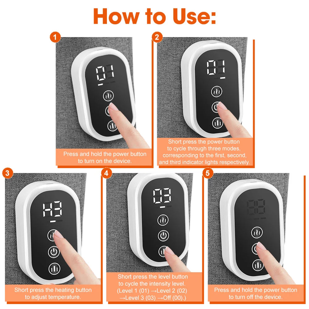 Instructions on how to use a digital device with a screen and buttons.