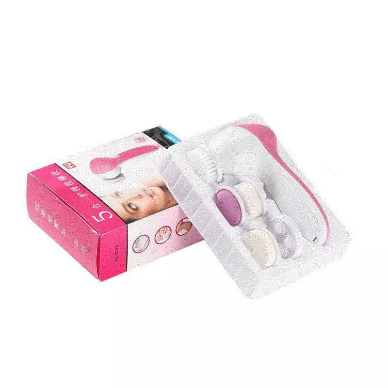 Beauty device with packaging on a white background