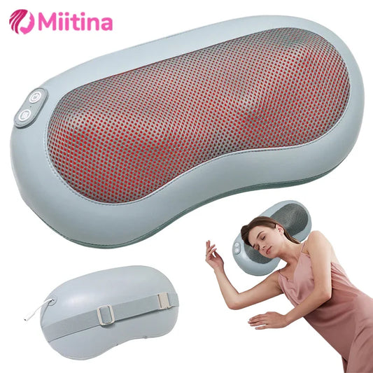 Soothe Neck Massager Cervical Pillow Hot Compress Vibration Massage HealthCare Neck Traction Relax Pillow Spine Support Massager