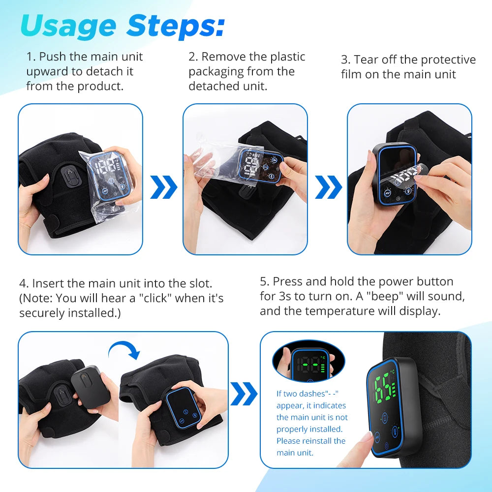Step-by-step guide on how to use a digital thermometer with images and text.